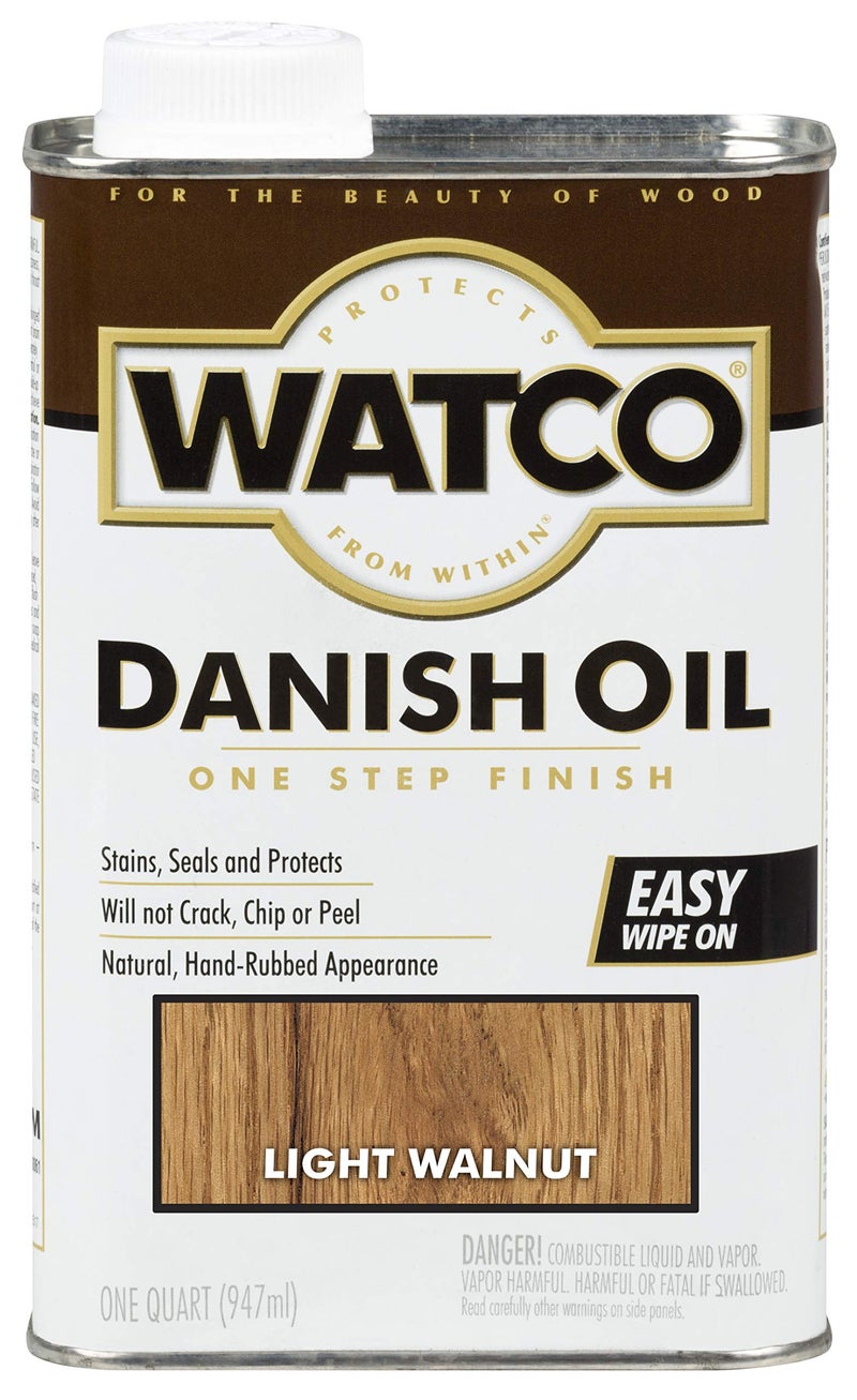 Watco 65541 Danish Oil Wood Finish, Quart, Light Walnut - Image 1