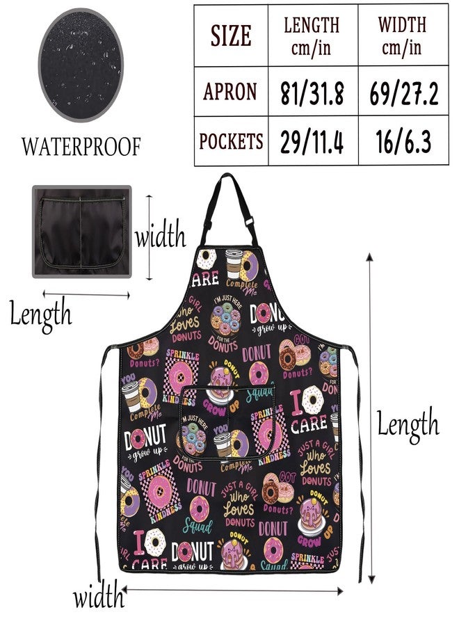 MNIGIU Donuts Baking Apron Baking Themed Gift Pastry Maker Apron With Pockets Sweet Donut Gift Bread Baker Merch (Pastry Maker Apron) - Image 2