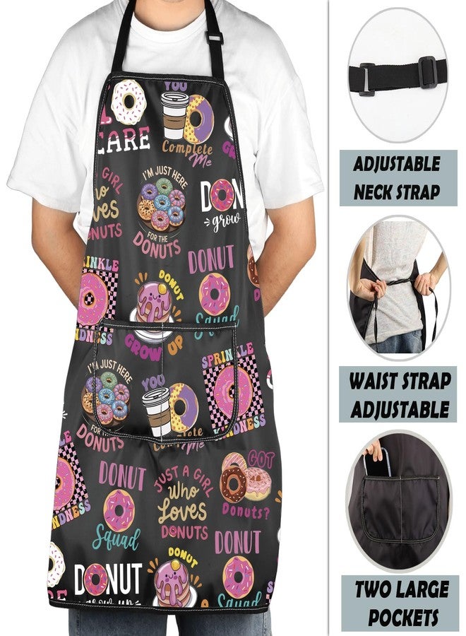 MNIGIU Donuts Baking Apron Baking Themed Gift Pastry Maker Apron With Pockets Sweet Donut Gift Bread Baker Merch (Pastry Maker Apron) - Image 4