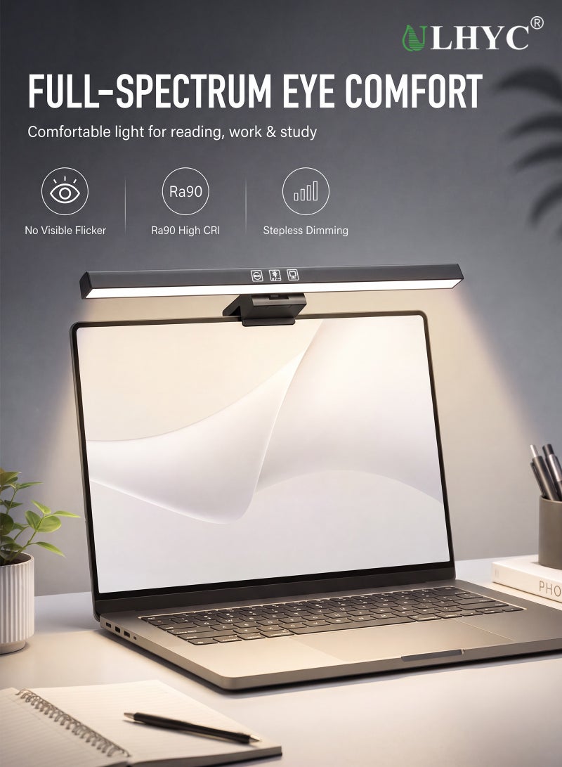 يو إل اتش واي سي مصباح كمبيوتر محمول بشاشة كمبيوتر يعمل بمنفذ USB للمكتب/المنزل/الألعاب/المكتب مع سطوع قابل للتعديل/بلاستيك ملون 330 مم - Image 1