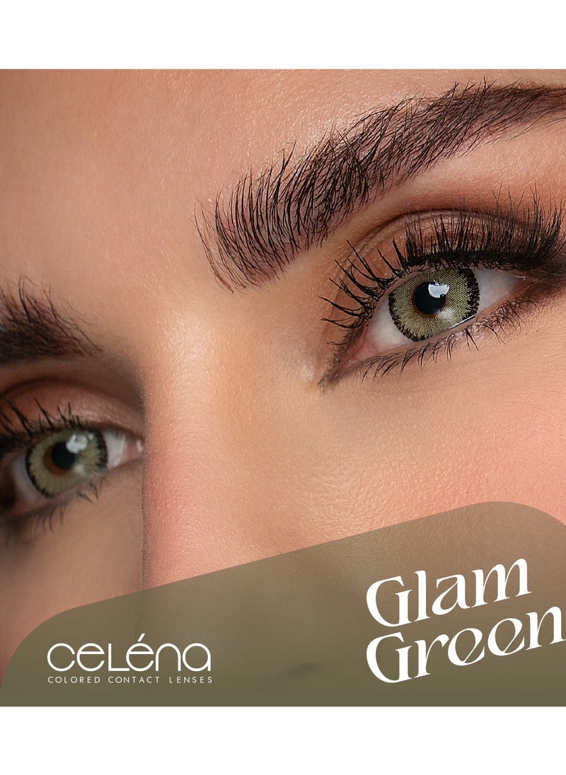 Celena - Celena Colored Contact Lenses, Daily Disposable, Cosmetic-Glam Green - Image 1