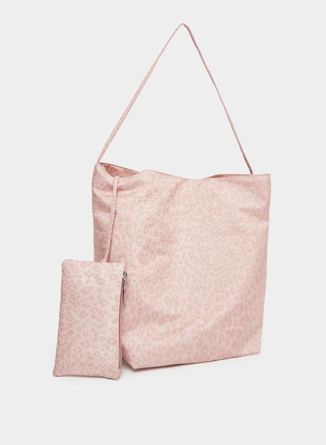 Styli All Over Animal Print Shoulder Bag with Pouch - Image 1