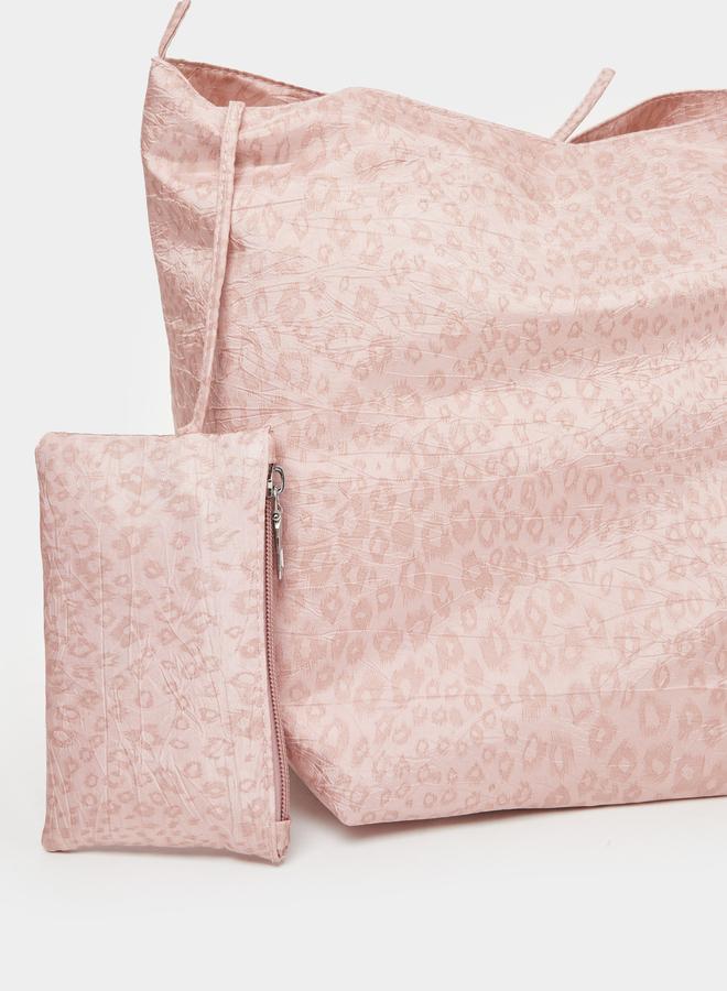 Styli All Over Animal Print Shoulder Bag with Pouch - Image 3