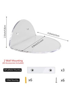Anmi 3 Pcs Acrylic Small Wall Shelf  - Image 3