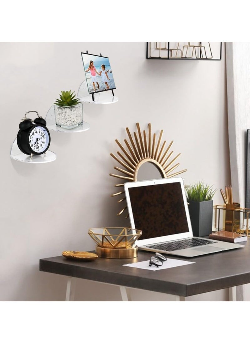 Anmi 3 Pcs Acrylic Small Wall Shelf  - Image 4