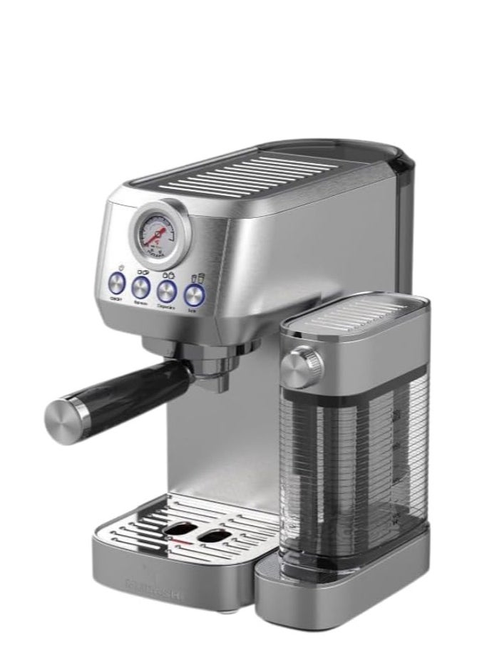 Mebashi - Espresso Coffee Machine with Milk Tank - 1.3L, 20 Bar, Digital Programmable, (ME-ECM2501) - Image 1