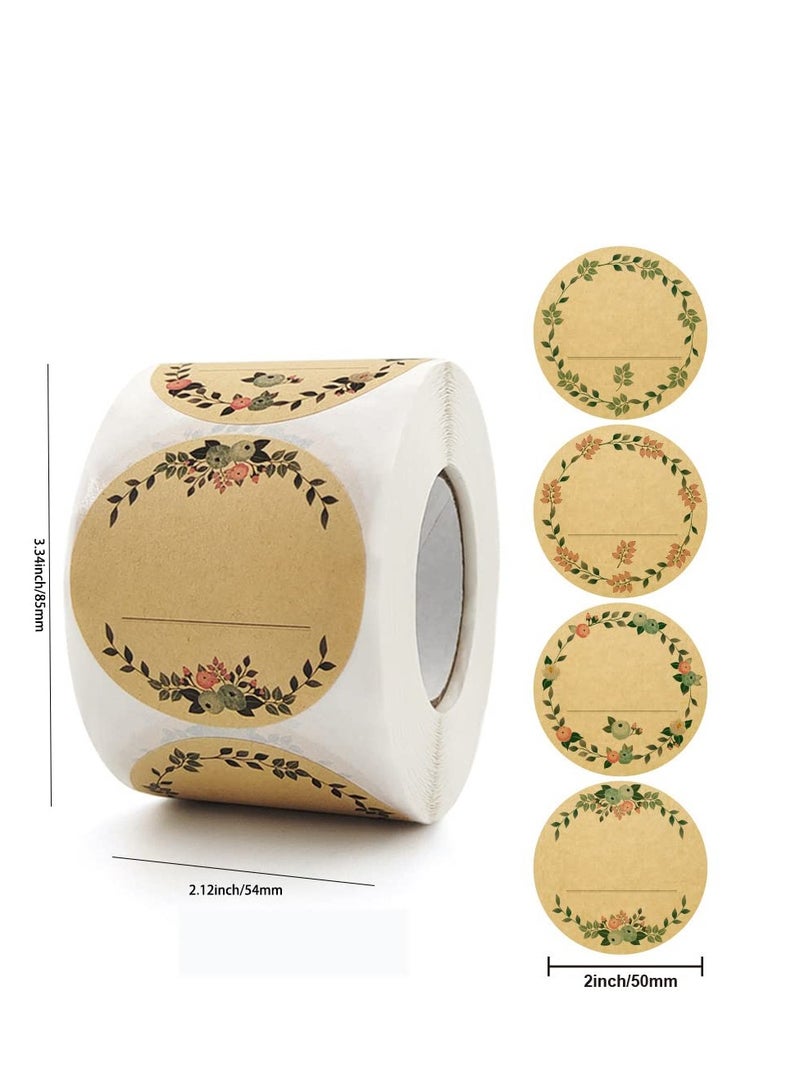 SYOSI 500 Pieces Adhesive Stickers Roll (5 *5cm) for Store Owners Crafts Jar and Canning Labels Price Tags - Image 4