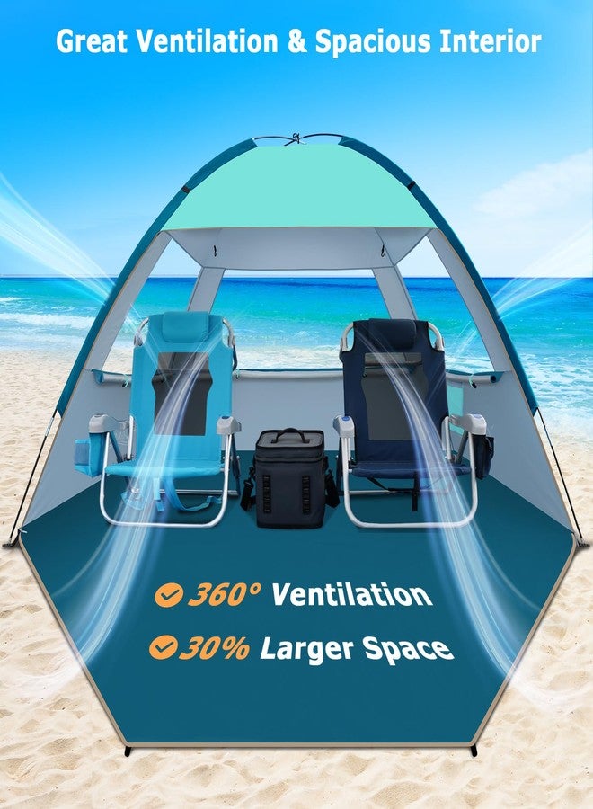 COMMOUDS Beach Tent Sun Shade for 3/4-5/6-7/8-10 Person, UPF 50+ Beach Sun Shelter Canopy Tent, Lightweight, Easy Set Up and Carry - Image 5