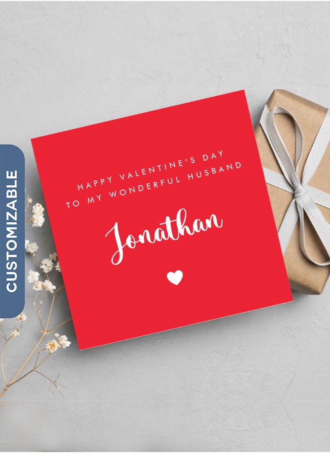 Happy Valentine's Day - My Wonderful Husband Personalised Greeting Card - pzsku/ZB04E0288A43E11816EF3Z/45/_/1737740695/418304cf-9d7e-4674-9f30-9d8d0e10c7ab