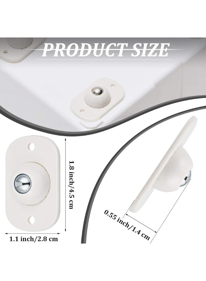 Chase Up Appliance Rollers, 4 Pack Small Appliance Slider, Self Adhesive Caster Wheels, Mini Swivel Wheels for Kitchen Countertop Easy Moving,360° Swivel Universal Wheel (White) - Image 2