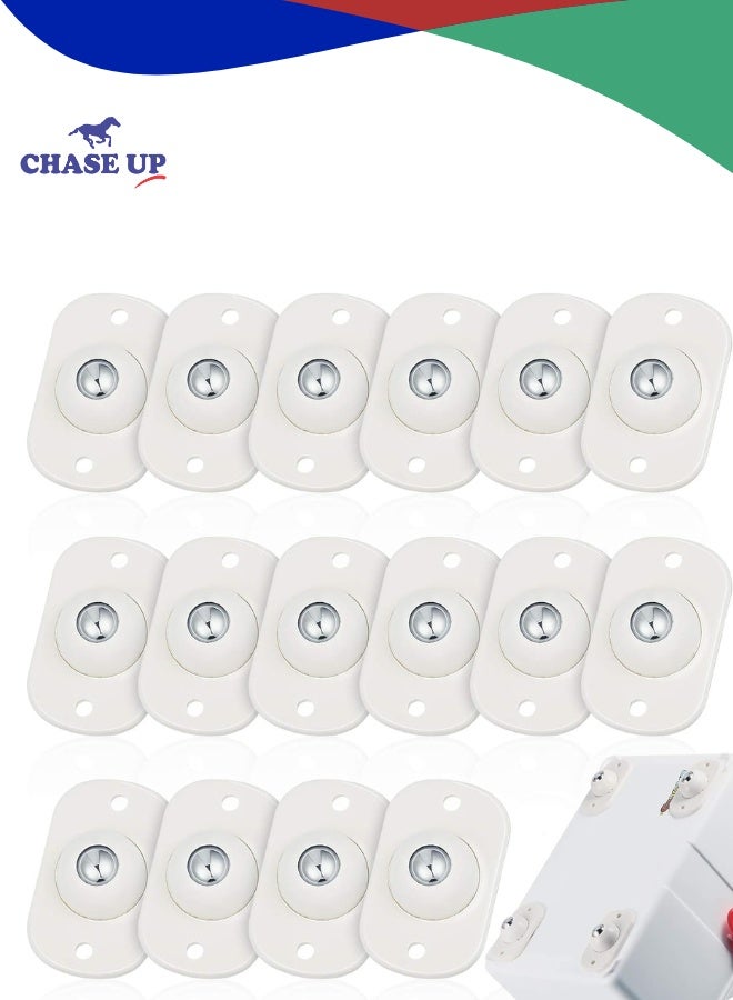 Chase Up Appliance Rollers, 4 Pack Small Appliance Slider, Self Adhesive Caster Wheels, Mini Swivel Wheels for Kitchen Countertop Easy Moving,360° Swivel Universal Wheel (White) - Image 1
