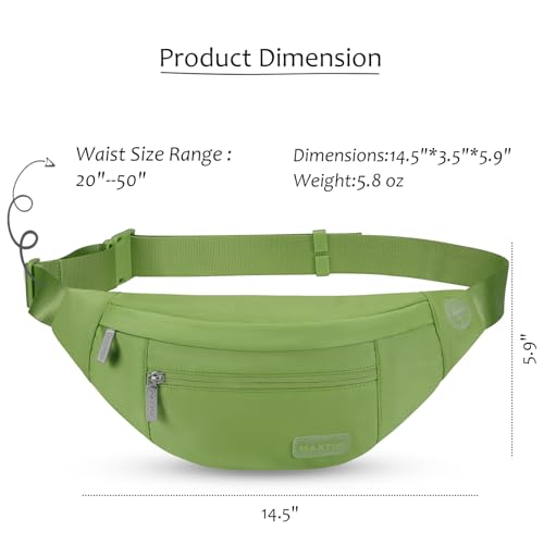 MAXTOP Large Crossbody Fanny Pack with 4-Zipper Pockets,Gifts for Enjoy Sports Festival Workout Traveling Running Casual Hands-Free Wallets Waist Pack Phone Bag Fits All Phones - Image 5