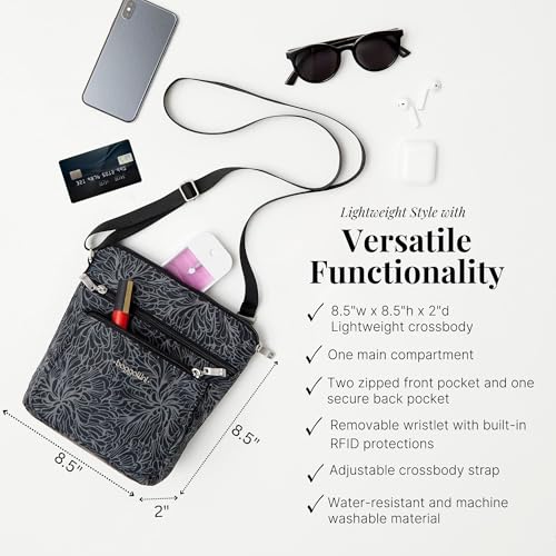 Baggallini Pocket Crossbody with RFID - Travel Crossbody Bag for Women with Adjustable Shoulder Strap - Lightweight Water-Resistant Purse - Image 4