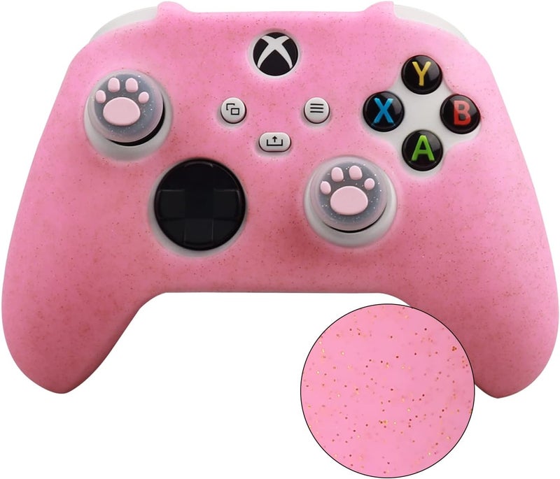 RALAN Xbox Series Glitter Silicone Controller Skins with 12 Thumb Grips, Sweat-Proof Anti-Slip Controller Cover Skin Protector Compatible with Xbox Series S/X Controller - Image 2