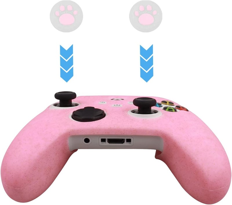 RALAN Xbox Series Glitter Silicone Controller Skins with 12 Thumb Grips, Sweat-Proof Anti-Slip Controller Cover Skin Protector Compatible with Xbox Series S/X Controller - Image 4