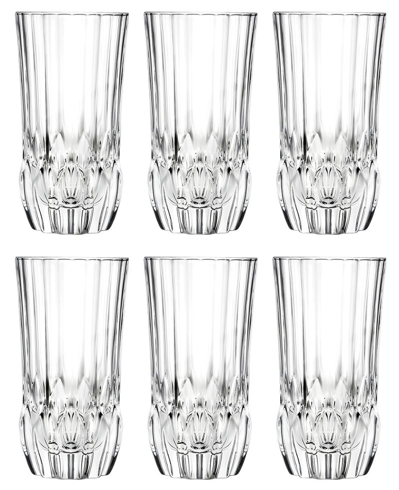 Barski Barski European Crystal Highball Glasses  Dishwasher Safe Glasses for Water Juice Wine Beer  Cocktails  Suitable for Daily Use  Special Occasions Ideal Gift Set of 6135 oz