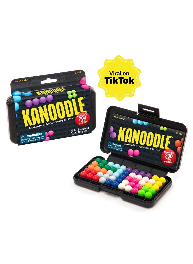 ليرننج ريسورسز لعبة ألغاز كانودل من Learning Resources، 200 تحدي منطقي للأطفال والكبار، لعبة فردية ثنائية وثلاثية الأبعاد مع قطع ألغاز وكتيب وحافظة، لعبة STEM للأعمار من 7 سنوات فما فوق - Image 1