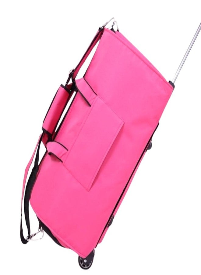 FUOCO Trolly Convertible Duffle Garment Bag for Men Women Suit Carrier for Travel Blazer Carry overnighter Space Saving Duffle Bags, Multi-Functional Coat Pant Cover with Hanger (Pink) - Image 1