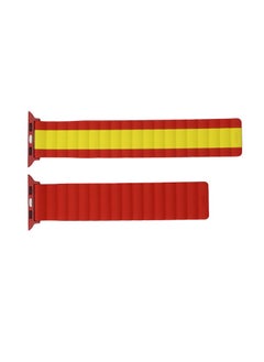 Uniq UNIQ Apple Watch Strap 45MM Reversible Magnetic Silicone Straps Red & Yellow  - Image 2