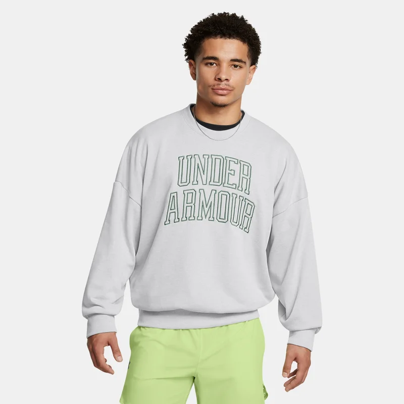 UNDER ARMOUR Grey Men's Icon Terry Sweatshirt for Men | Best Price UAE