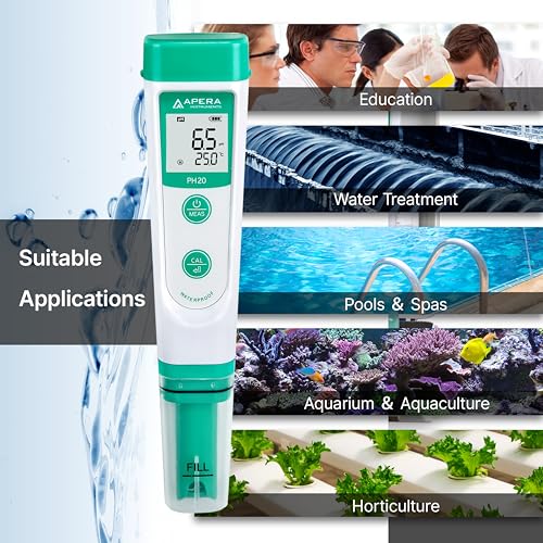 APERA INSTRUMENTS AI209 Value Series PH20 Waterproof pH Tester Kit, ±0.1 pH Accuracy - Image 4