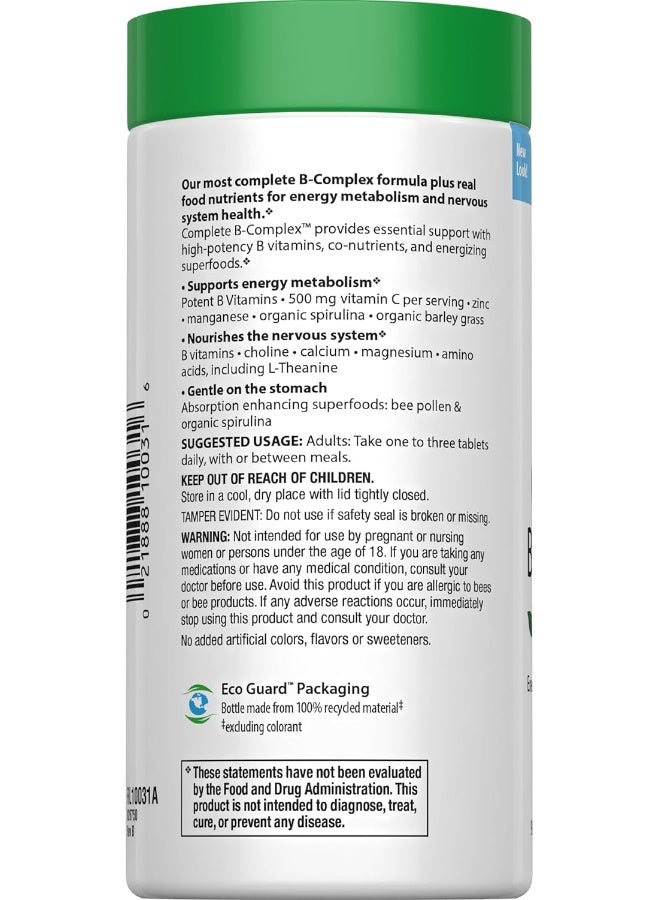 Rainbow Light - Complete B-Complex, 90 Count, Food Based, Energy Support - Image 3