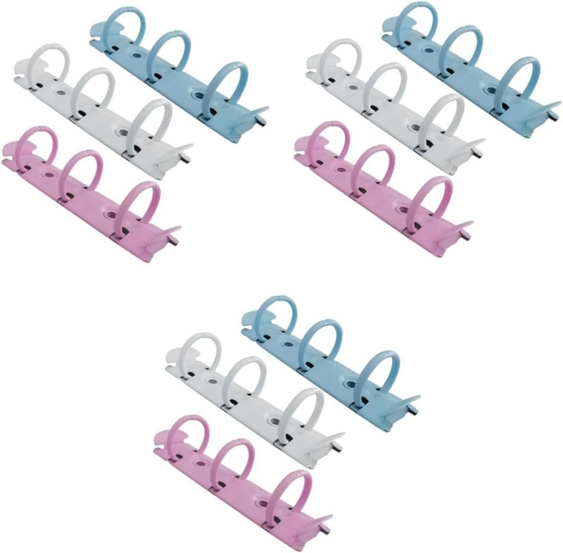 NUOBESTY 9pcs Metal Clip Binder Set O-Type Design for Office School and Home Use Lightweight Portable Material Random - Image 1