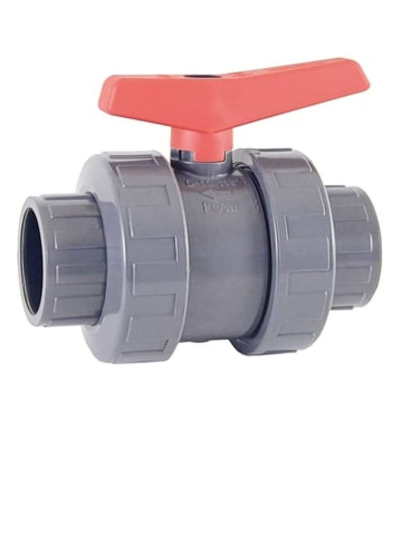 Cepex PVC Heavy Duty Water Supply Pipe Fittings for Swimming Pool, Agriculture, Irrigation & Commercial Plumbing Use (63 MM, Union Ball Valve (Anti Block))  - Image 1