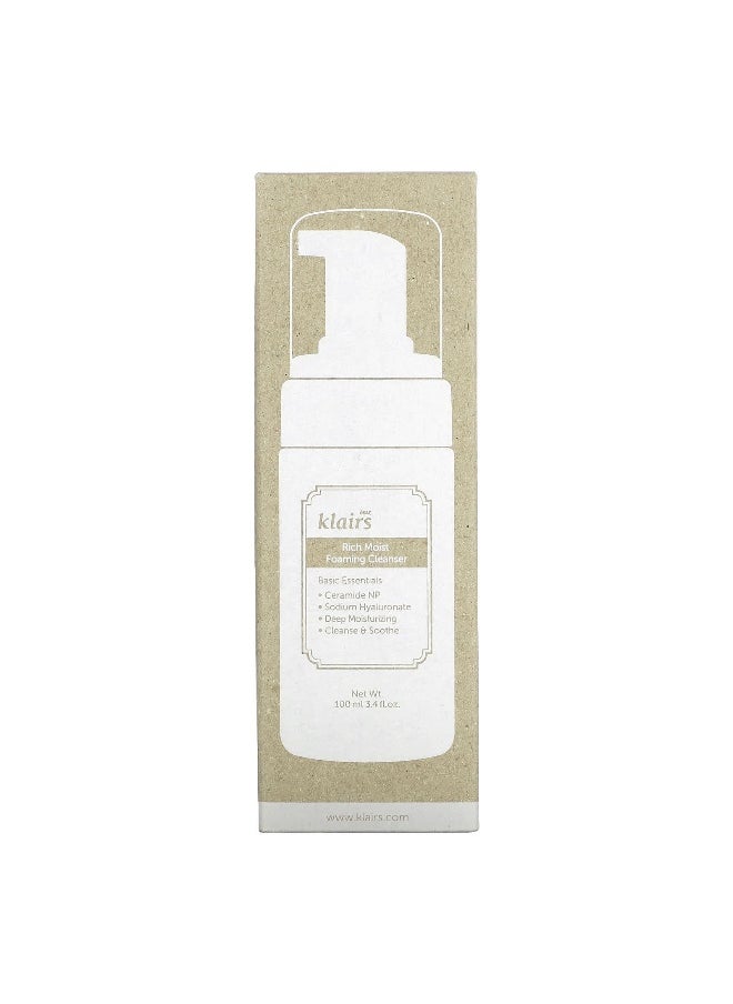 Dear,Klairs Dear, Klairs, Rich Moist Foaming Cleanser, 3.4 fl oz (100 ml)  - Image 2