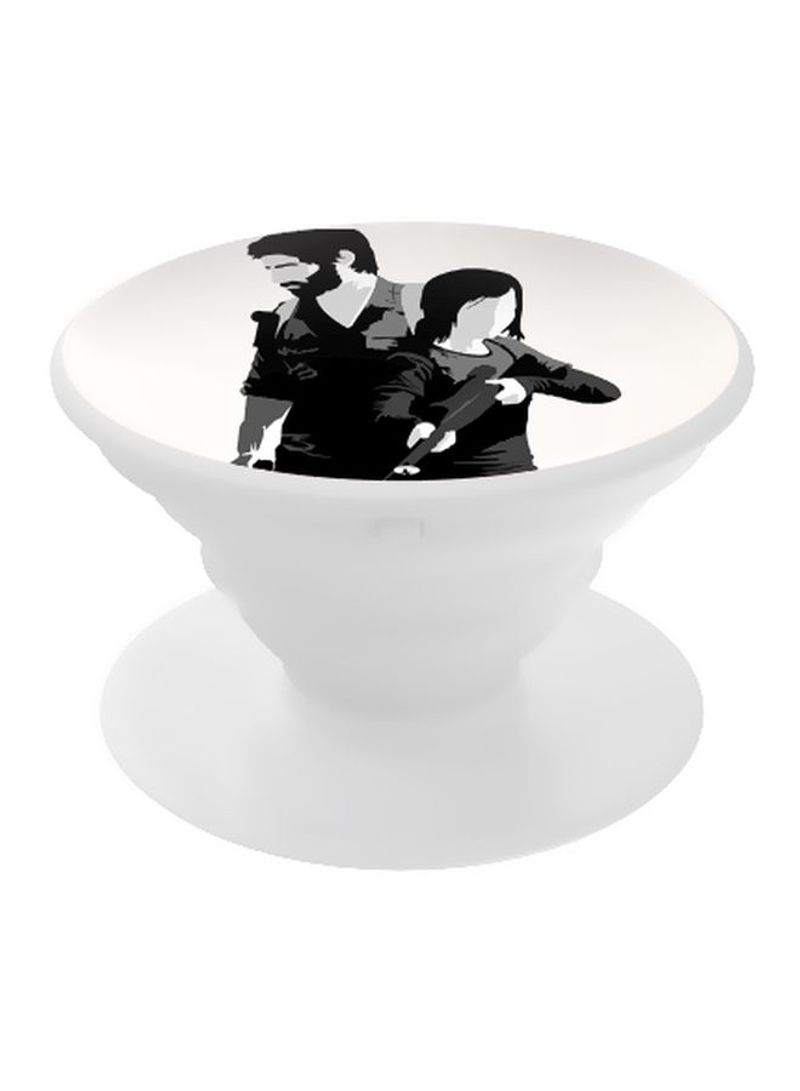 RKN Printed Finger Grip Phone Holder White/Black - Image 1