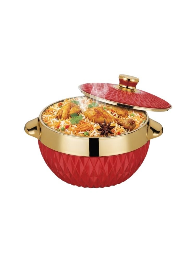 بريميم طاجن معزول بتصميم الماس الأحمر وغطاء ذهبي أنيق - Image 1