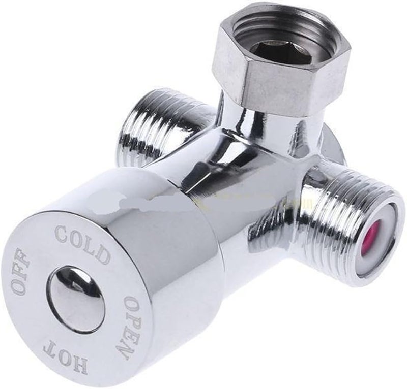 Brass Ball Valve G1 2 Inch Hot Cold Water Mixing Thermostatic Valve Two In Out - Image 4