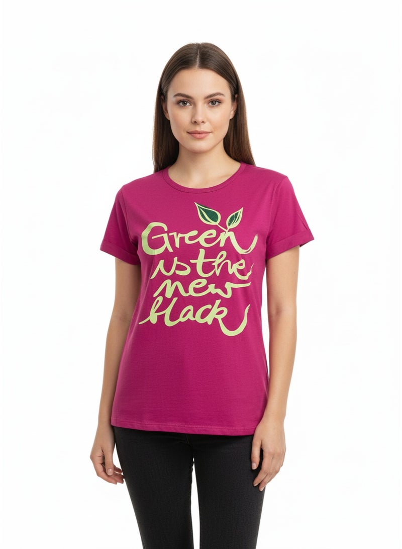 general Ladies T-shirt Blue Trend SS TA-AB21WNXTSNM036 - Image 1