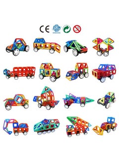 Magblock 4 Pieces Wheels Set Compatible With Other Brands Of Standard Size Square Shape With Hole Magnetic Blocks Are Not Suitable To Magnetic Tile Without Hole Wheels Bases For Kids/Toddler Toys  - Image 5