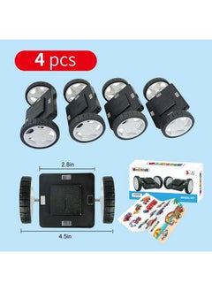 Magblock 4 Pieces Wheels Set Compatible With Other Brands Of Standard Size Square Shape With Hole Magnetic Blocks Are Not Suitable To Magnetic Tile Without Hole Wheels Bases For Kids/Toddler Toys  - Image 4