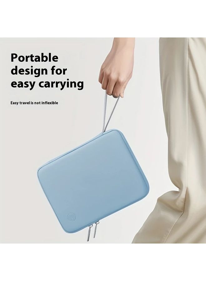 Blue 10 9 Inch PU Leather Tablet Bag Portable Durable for Business Travel - Image 5
