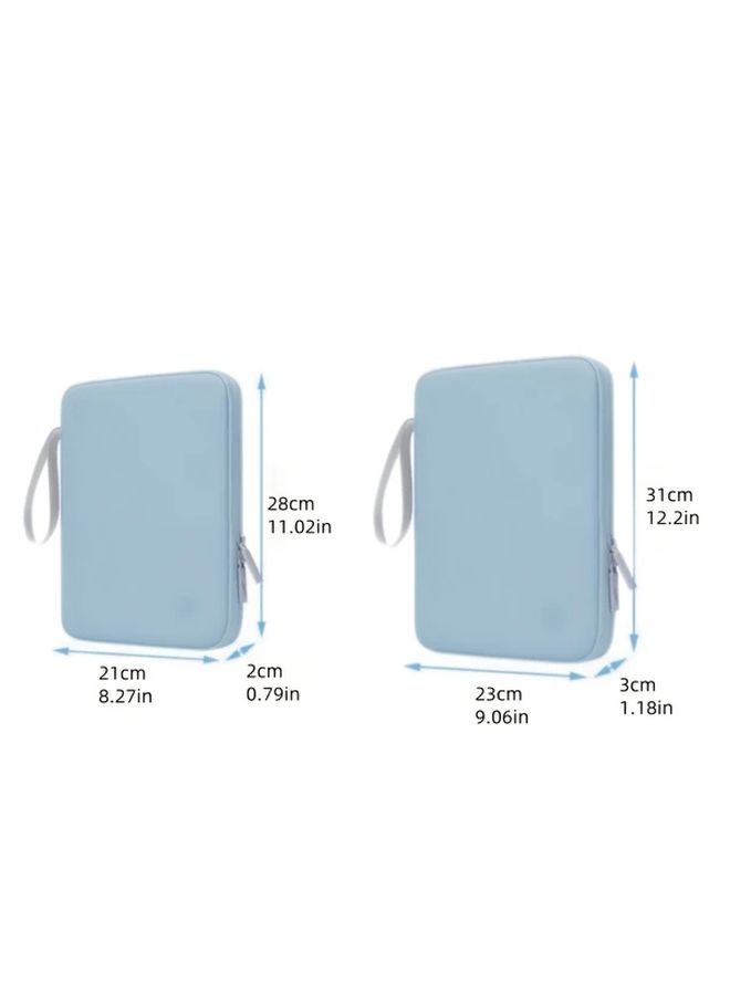 Blue 10 9 Inch PU Leather Tablet Bag Portable Durable for Business Travel - Image 2