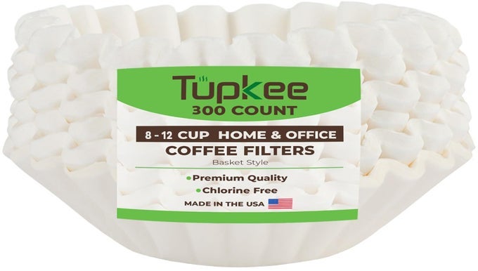 COFFEE FILTERS 812 CUPS 300 COUNT BASKET STYLE WHITE PAPER CHLORINE FREE COFFEE FILTER MADE IN THE USA