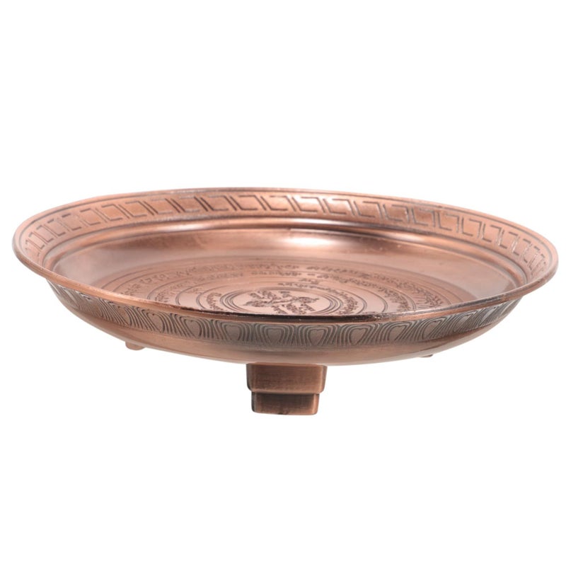 Metal Tray Ash Container Vintage Incense Holder Temple Plate For Worship Use - Image 2