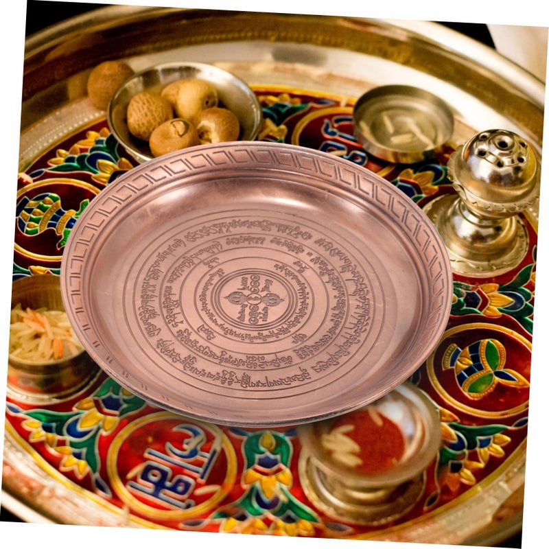 Metal Tray Ash Container Vintage Incense Holder Temple Plate For Worship Use - Image 5
