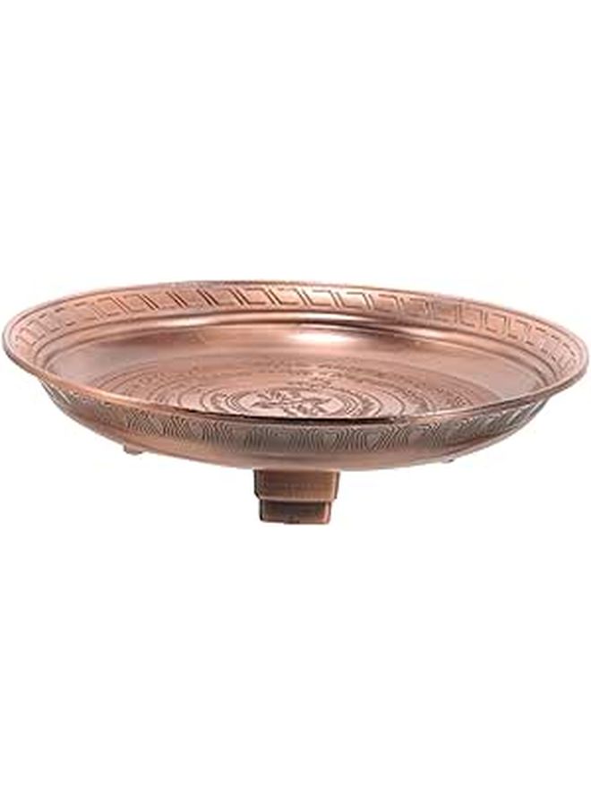 Metal Tray Ash Container Vintage Incense Holder Temple Plate For Worship Use - Image 1
