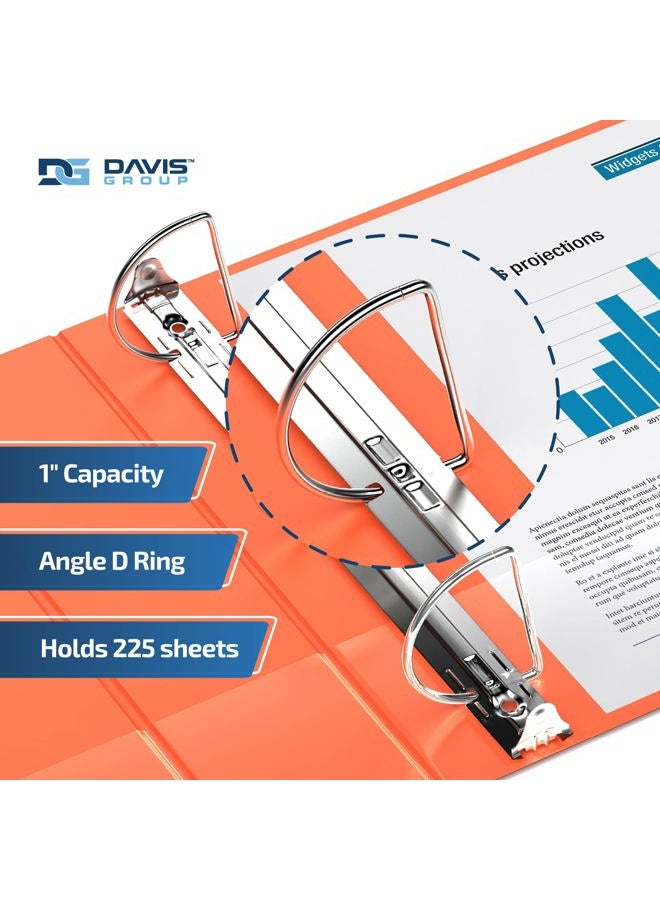Davis Group Premium Economy, Angle D Ring, Binder, 6 Pack 1" - Image 2