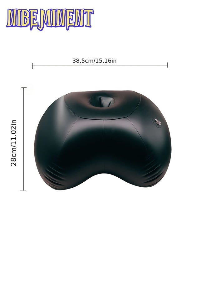 NIBEMINENT Black Inflatable Pillows Cushion Set for Bed Rest, Stylish Lumbar, Leg & Back Support Sofa Decorative Bed Accessories – Perfect Home Essentials and Birthday Gift - Image 5