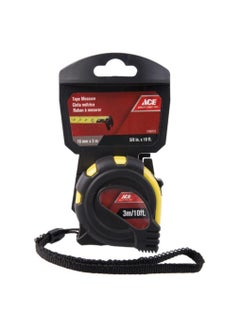 ACE Tape Measure 16 Mm X 3 M Black And Yellow 