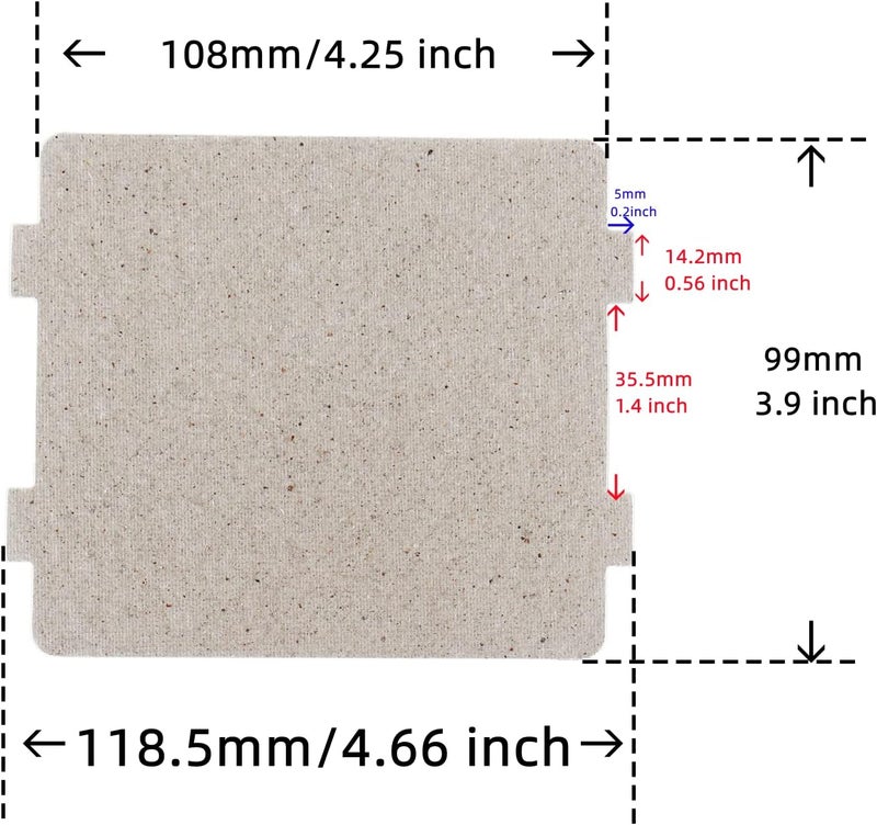 BOJACK Universal Mica Leaf Mica Disc Microwave Accessories Waveguide Cover 118 x 99 mm Mica Plate Microwave (Pack of 6) - Image 4