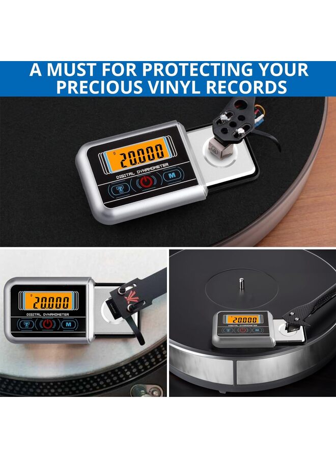 0.005g/100g Digital Turntable Stylus Force Scale Gauge with LCD Backlight,Stylus Pressure Gauge for Tonearm Phono Cartridge,Nonmagnetic - Image 5