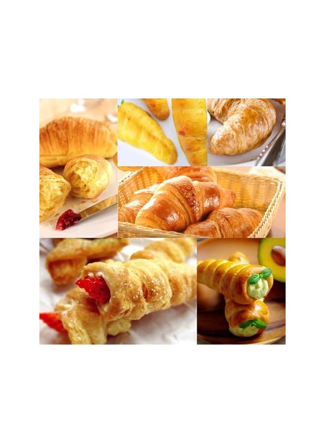 S-TOP Conical Cream Horn Molds, 20Pcs Non-Stick Cones Tubes, 2 Sizes Stainless Steel Cannoli Tubes Kit Pack Of Baking Pastry Roll Croissant Mold For Danish - Image 4