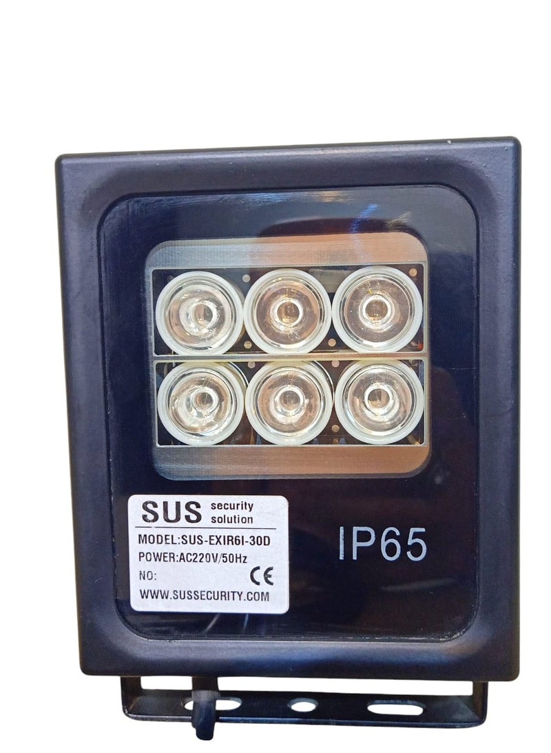 Lamp, 6 LEDs, 130ft, 45° Wide Angle,  Lamp, Waterproof LED Lamp for CCTV Security Cameras - Image 1