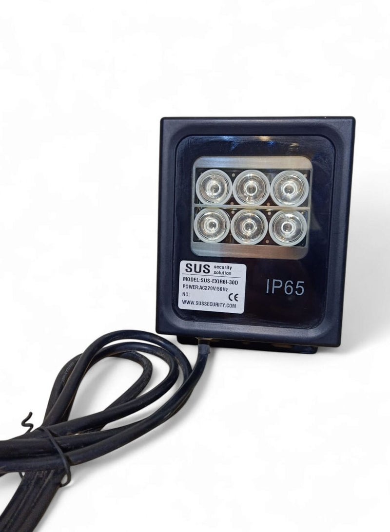 Lamp, 6 LEDs, 130ft, 45° Wide Angle,  Lamp, Waterproof LED Lamp for CCTV Security Cameras - Image 2