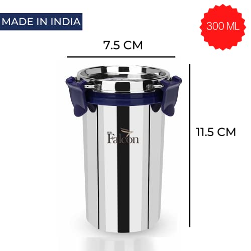 PDDFALCON EcoNxt Stainless Steel Tumbler/Glass Set with All-Steel Lid, Extra Clamp,Zero Plastic Contact,100% Leakproof BIS Certified, Jindal Seal & Made in India Ideal for Office, Gym, Travel (300ml) - Image 2